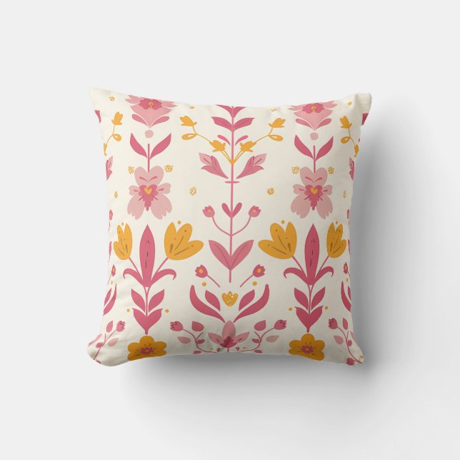 Whimsical Blommigt Princesscore Kudde (Framsida)