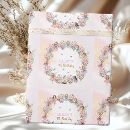 Whimsical blomster-fé-gård 4-årsdag  presentpapper