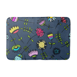 Whimsical blomster Mönster Art Design Badrumsmatta