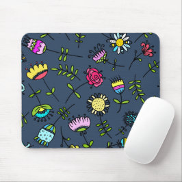 Whimsical blomster Mönster Art Design Musmatta