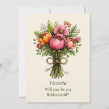 Whimsical blomsterbukett bröllopsfest förfrågan