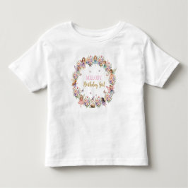 Whimsical blomsterfée trädgård födelsedag  t shirt
