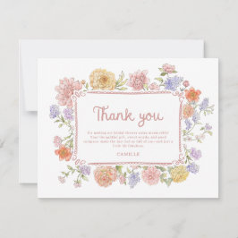 Whimsical Blomsterlig Bröllopsfest  Tack Kort