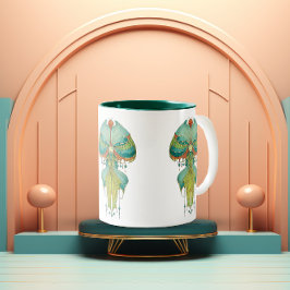 Whimsical Bloom Harmony  Två-Tonad Mugg