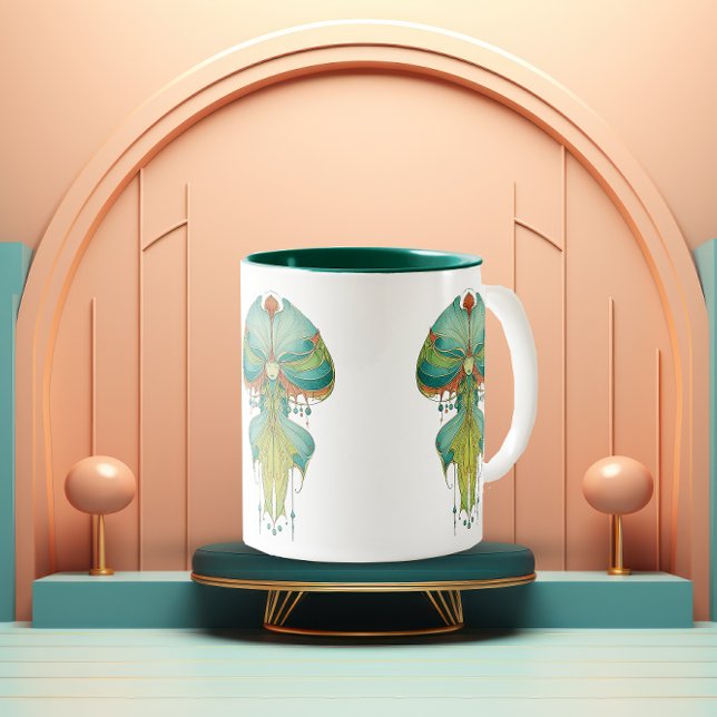 Whimsical Bloom Harmony  Två-Tonad Mugg (Skapare uppladdad)