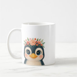 Whimsical Bloom Penguin Kaffemugg