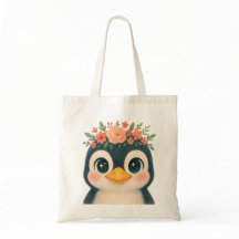 Whimsical Bloom Penguin