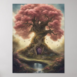 Whimsical Blossom Trädgårdsstuga Hideaway Poster