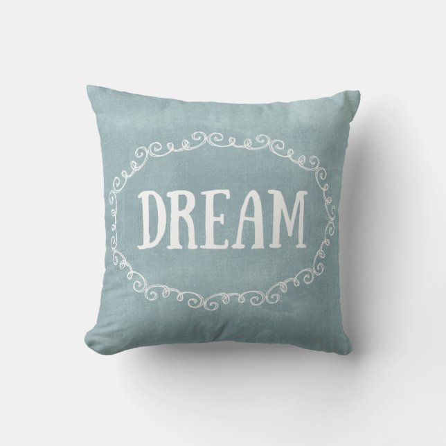 Whimsical Blue Dream Kudde (Framsida)