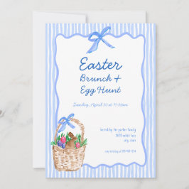 Whimsical Blue Påsk Brunch & Egg Hunt-inbjudan Inbjudningar