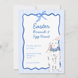Whimsical Blue Påsk Brunch Egg Hunt-inbjudan Inbjudningar