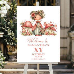 Whimsical Blush Fairy 2-års välkomstskylt Poster