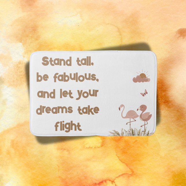 Whimsical Boho Flamingo Monogrammed | Badrumsmatta (Skapare uppladdad)