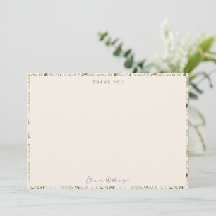 Whimsical Boho Grönska Löv Bröllopsdusch Tack Kort