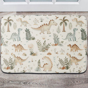 Whimsical Boho Jungle Dinosaur Mönster Badrumsmatta
