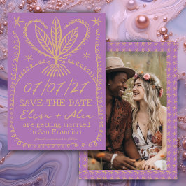 Whimsical Boho Ram SAVE THE DATE ANPASSAD FOTO Spara Datumet