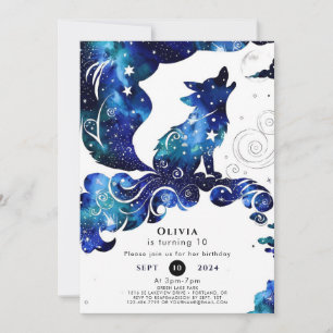 Whimsical Boho Varg Birthday Inbjudningar
