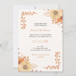 Whimsical Boho Wildblombröllopsinbjudan Inbjudningar
