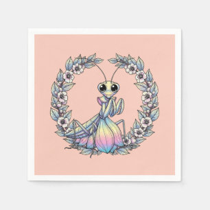 Whimsical Bönsyrsa Och Mountain Laurel Blomning Pappersservett
