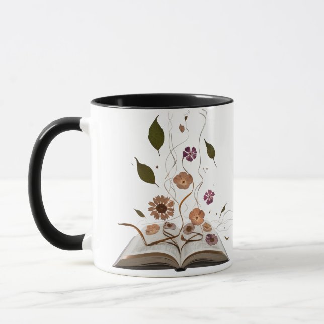 Whimsical Bookish Combo Mug – Aesthetic Kitten Mugg (Vänster)