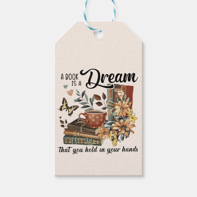 Whimsical Bookish Presentetikett (Framsidan)