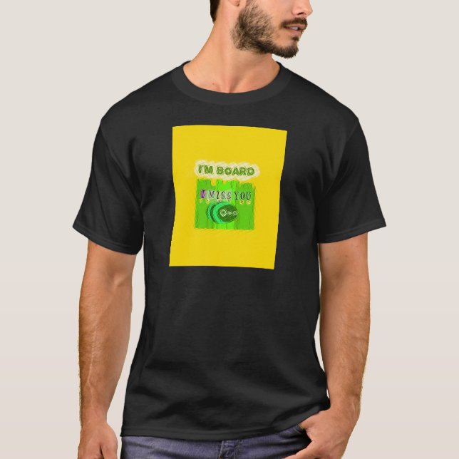 Whimsical Bored men att tänka på dig T-shirt (Framsida)
