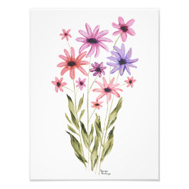Whimsical Bouquet of Flowers Fototryck