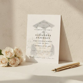 Whimsical Bow Photo Graduation Party Inbjudningar