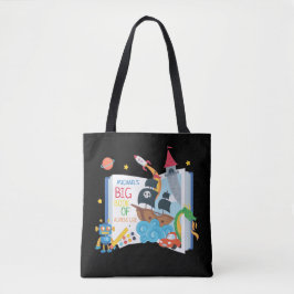 Whimsical Boy Bibliotek Bok Tote Tygkasse
