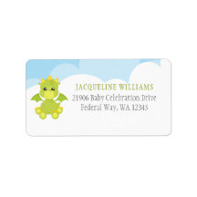 Whimsical Boy Dragon Baby Shower