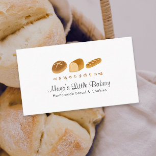 Whimsical Bread Home Bakery Liten Företag Visitkort