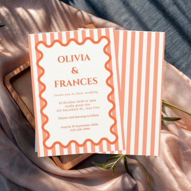 Whimsical Bröllop Suite, Vågigt inbjudan (Skapare uppladdad)