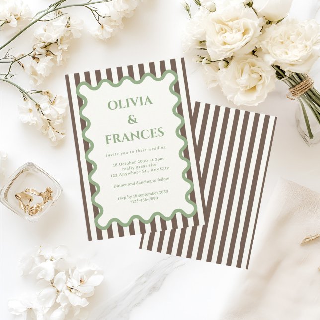 Whimsical Bröllop Suite, Vågigt inbjudan (Skapare uppladdad)