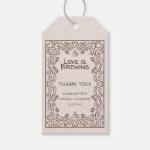 Whimsical Brown Love Is Brewing Bridal Shower