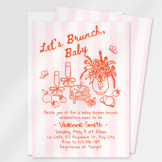 Whimsical Brunch Baby Shower Inbjudan