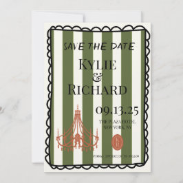 Whimsical Bubble Border Save The Date Inbjudningar