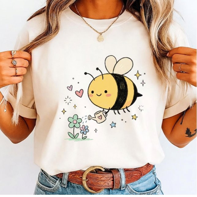  Whimsical Bumblebee Nature Lover  T Shirt (Skapare uppladdad)