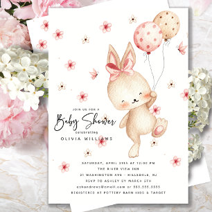 Whimsical Bunny Baby Shower-inbjudan Inbjudningar