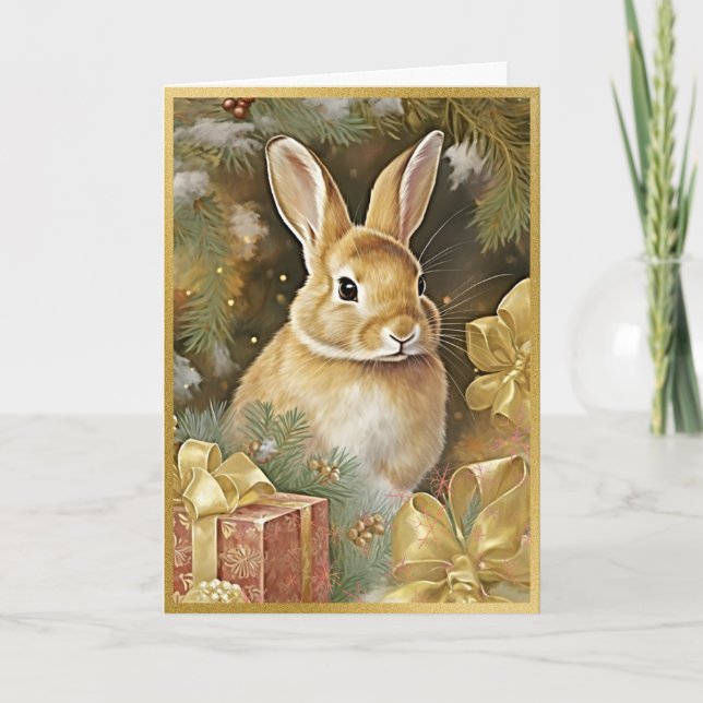 Whimsical Bunny Gilded Creatures Kort (Framsida)