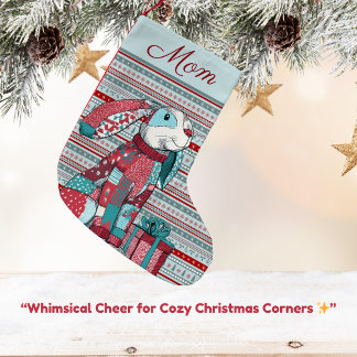 Whimsical Bunny Liten Julstrumpa