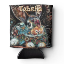 Whimsical Bunny Rabbit Blommigt Personlig