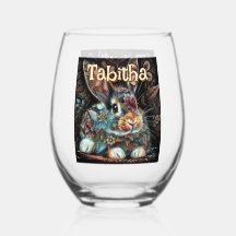 Whimsical Bunny Rabbit Blommigt Personlig