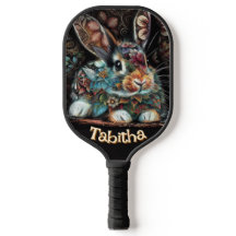 Whimsical Bunny Rabbit Blommigt Personlig