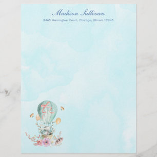 Whimsical Bunny Riding i en Luftballong