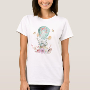 Whimsical Bunny Riding i en Luftballong Tröja