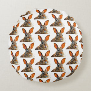 "Whimsical Bunny Rund Kudde