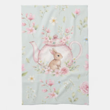 Whimsical Bunny Tekanna Floral Spring 