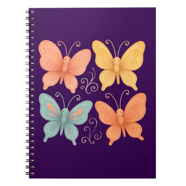 Whimsical Butterflies  Anteckningsbok (Framsidan)