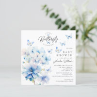 Whimsical Butterflies Baby Shower-inbjudan