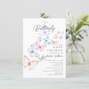 Whimsical Butterflies Baby Shower-inbjudan Inbjudningar